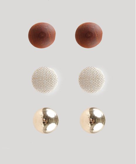 Kit-de-3-Brincos-Femininos-Redondos-Dourado-9428271-Dourado_1