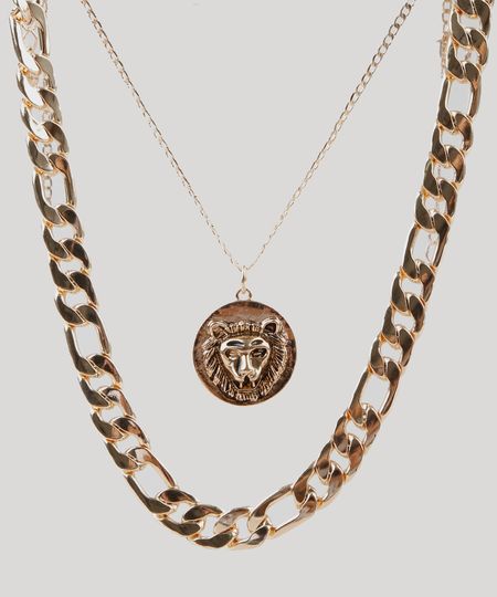 Kit-de-Gargantilha-Choker---Colar-com-Pingente-de-Leao-Dourado-9427640-Dourado_1 Kit-de-Gargantilha-Choker---Colar-com-Pingente-de-Leao-Dourado-9427640-Dourado_1