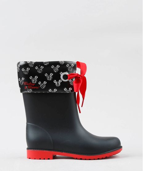 Bota-Galocha-Infantil-Grendene-Mickey-e-Minnie-com-Laco-Preta-9471391-Preto_1