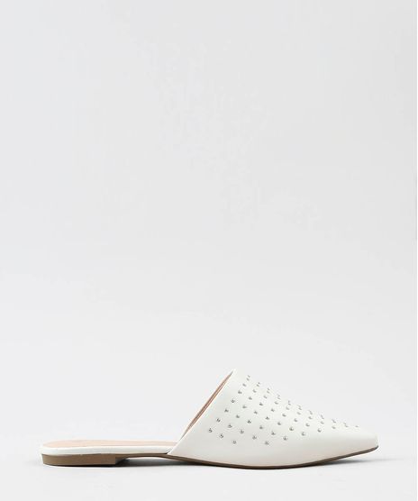 Mule-Feminino-Via-Uno-Bico-Fino-com-Tachas-Bege-Claro-9503734-Bege_Claro_1
