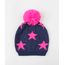 Gorro-Infantil-em-Trico-Estampado-Estrelas-com-Pompom-Azul-Marinho-9360510-Azul_Marinho_1