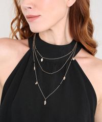 Colar-Feminino-Triplo-com-Pingente-de-Folhas-Dourado-9427649-Dourado_2