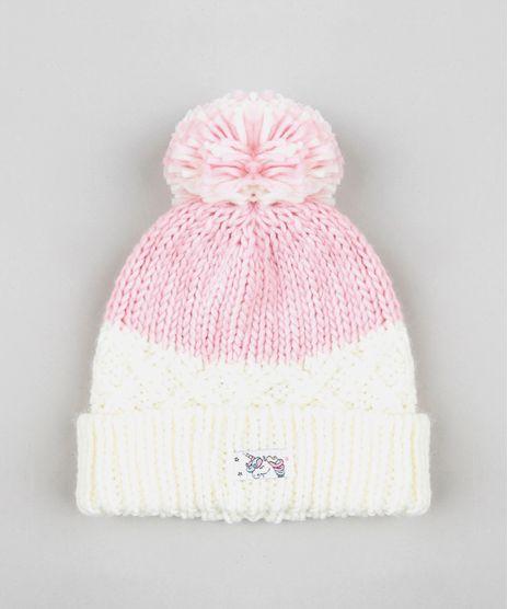Gorro-Infantil-em-Trico-Listrado-com-Pompom-Off-White-9360511-Off_White_1