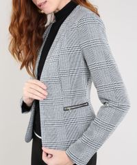 Blazer-Feminino-Estampado-Xadrez-com-Ziper-Cinza-9383127-Cinza_4 Blazer-Feminino-Estampado-Xadrez-com-Ziper-Cinza-9383127-Cinza_4