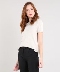 Blusa-Feminina-em-Trico-com-Perolas-Manga-Curta-Decote-Redondo-Bege-9341365-Bege_1