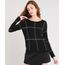Sueter-Feminino-Estampado-Quadriculado-em-Trico-Preto-9360037-Preto_1