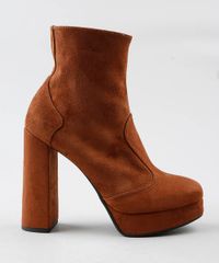 Bota-Feminina-em-Suede-com-Meia-Pata-Marrom-9519344-Marrom_1