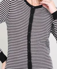 Cardigan-Feminino-em-Trico-Estampado-de-Poa-Preto-9425764-Preto_4
