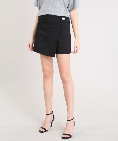 Short-Saia-Feminino-Assimetrico-com-Botao-Preto-9376602-Preto_1