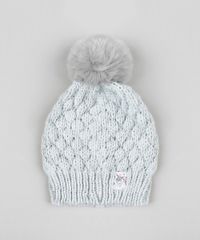 Gorro-Infantil-em-Trico-com-Pompom-Cinza-Claro-9360509-Cinza_Claro_1