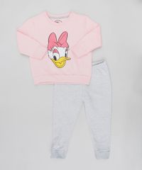 Conjunto-Infantil-Margarida-de-Blusao-Rosa---Calca-em-Moletom-Cinza-Mescla-9169067-Cinza_Mescla_1