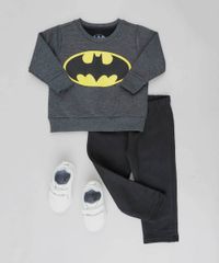 Conjunto-Infantil-Batman-de-Blusao-Cinza-Mescla-Escuro---Calca-em-Moletom-Preta-9129252-Preto_3