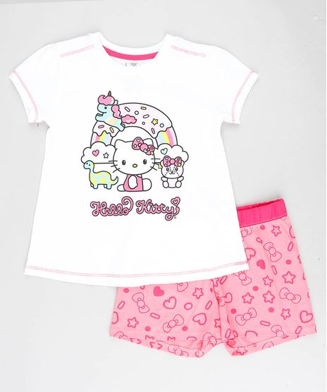 Pijama-Infantil-Hello-Kitty-Manga-Curta-Off-White-9418639-Off_White_1