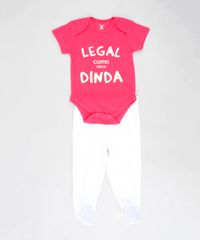 Body-Infantil--Legal-como-Minha-Dinda--Manga-Curta-Decote-Redondo-Rosa-Escuro-9208112-Rosa_Escuro_3