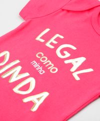 Body-Infantil--Legal-como-Minha-Dinda--Manga-Curta-Decote-Redondo-Rosa-Escuro-9208112-Rosa_Escuro_4