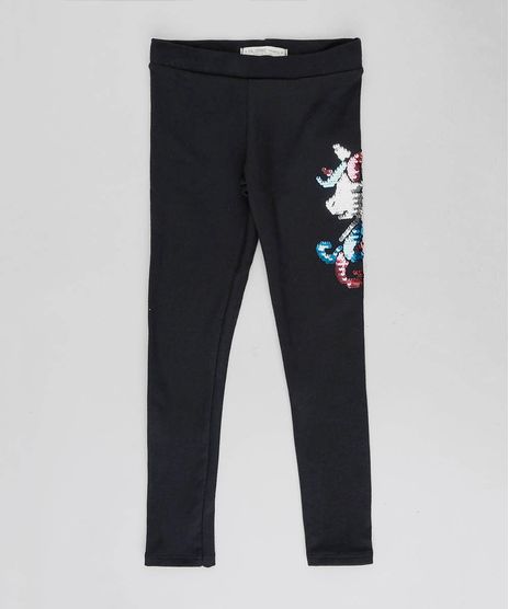 Calca-Legging-Infantil-Unicornio-com-Paete-Dupla-Face-Preta-9504275-Preto_1
