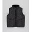 Colete-Infantil-Puffer-Estampado-de-Poa-com-Pelo-Preto-9363996-Preto_1