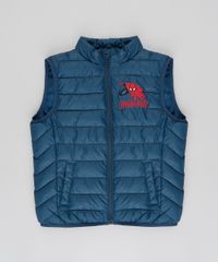 Colete-Infantil-Puffer-Homem-Aranha-com-Bolsos-Azul-Escuro-9348537-Azul_Escuro_1
