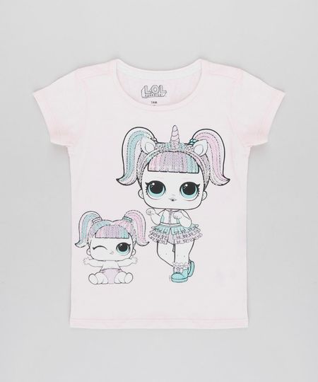 Blusa-Infantil-LOL-Surprise-com-Paete-Manga-Curta-Decote-Redondo-Rosa-Claro-9468821-Rosa_Claro_1