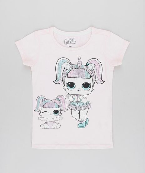 Blusa-Infantil-LOL-Surprise-com-Paete-Manga-Curta-Decote-Redondo-Rosa-Claro-9468821-Rosa_Claro_1