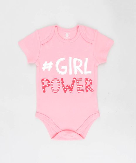 Body-Infantil---Girl-Power--Manga-Curta-Decote-Redondo-Rosa-9208113-Rosa_1