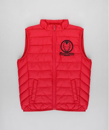 Colete-Infantil-Puffer-Homem-de-Ferro-com-Bolsos-Vermelho-9348815-Vermelho_1