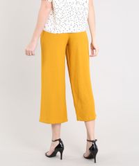 Calca-Feminina-Pantacourt-Clochard-com-Linho-Mostarda-9508341-Mostarda_2