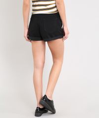 Short-de-Sarja-Feminino-Mom-Vintage-Cintura-Alta-Barra-Dobrada-Preto-9274698-Preto_2