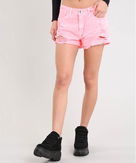 Short-de-Sarja-Feminino-Boyfriend-Destroyed-Rosa-Neon-9507068-Rosa_Neon_1