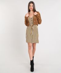 Vestido-Feminino-Curto-Listrado-com-Botoes-Alca-Fina-Mostarda-9439865-Mostarda_3