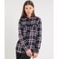 Camisa-Feminina-Estampada-Xadrez-Manga-Longa-Azul-Marinho-9365399-Azul_Marinho_1