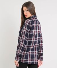 Camisa-Feminina-Estampada-Xadrez-Manga-Longa-Azul-Marinho-9365399-Azul_Marinho_2