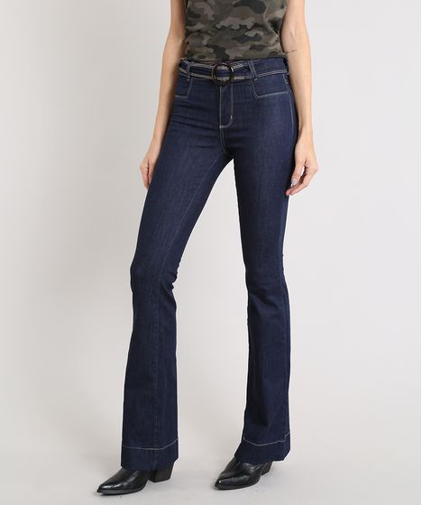 calça jeans flare sawary