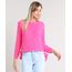 Sueter-Feminino-com-Lace-Up-em-Trico-Rosa-Neon-9505951-Rosa_Neon_1