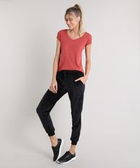 Blusa-Feminina-Basica-Manga-Curta-Decote-V-Laranja-Escuro-9528789-Laranja_Escuro_3