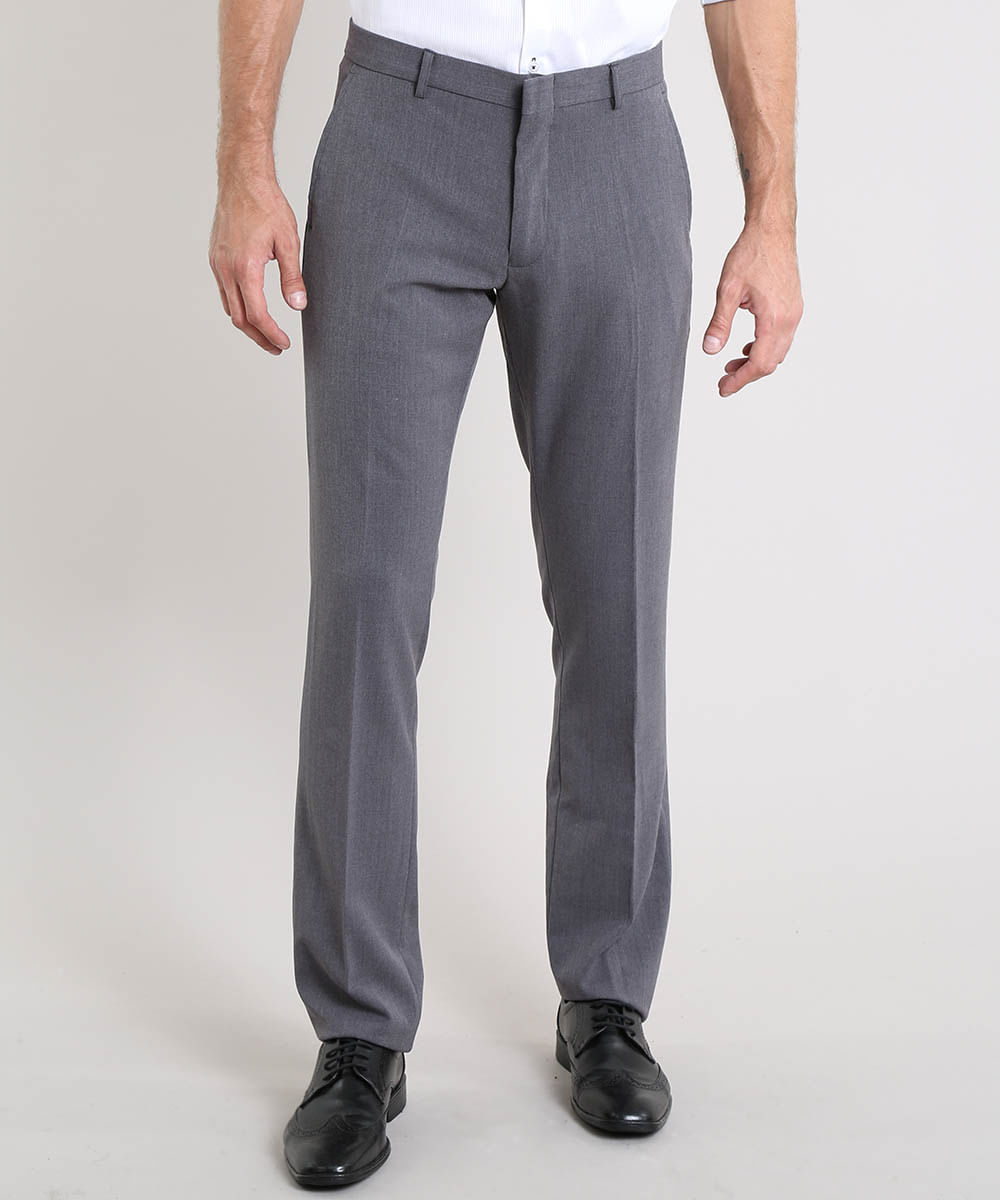 calça social masculina cinza