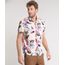 Camisa-Masculina-Estampada-Floral-Manga-Curta-Bege-9419531-Bege_1