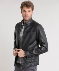 Jaqueta-Masculina-Biker-com-Bolsos-Marrom-Escuro-9357809-Marrom_Escuro_1