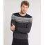Sueter-Masculino-Estampado-Flor-de-Lis-em-Trico-Preto-9349171-Preto_1