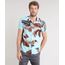 Camisa-Masculina-Estampada-de-Folhagem-Manga-Curta-Verde-Agua-9466282-Verde_Agua_1