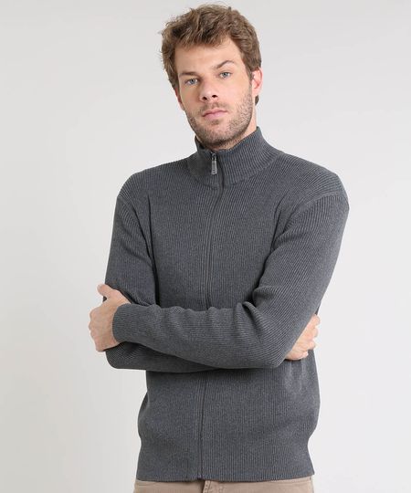 Jaqueta-Masculina-Slim-Fit-Canelada-em-Trico-Cinza-Mescla-Escuro-9347567-Cinza_Mescla_Escuro_1 Jaqueta-Masculina-Slim-Fit-Canelada-em-Trico-Cinza-Mescla-Escuro-9347567-Cinza_Mescla_Escuro_1