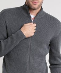 Jaqueta-Masculina-Slim-Fit-Canelada-em-Trico-Cinza-Mescla-Escuro-9347567-Cinza_Mescla_Escuro_4 Jaqueta-Masculina-Slim-Fit-Canelada-em-Trico-Cinza-Mescla-Escuro-9347567-Cinza_Mescla_Escuro_4