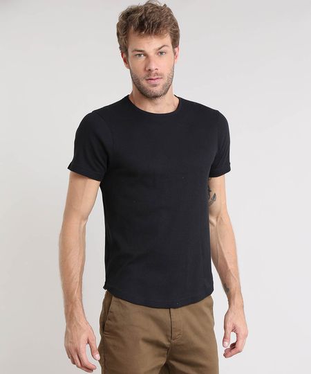 Camiseta-Masculina-Slim-Fit-Canelada-Manga-Curta-Gola-Careca-Preta-9410885-Preto_1 Camiseta-Masculina-Slim-Fit-Canelada-Manga-Curta-Gola-Careca-Preta-9410885-Preto_1
