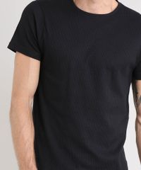 Camiseta-Masculina-Slim-Fit-Canelada-Manga-Curta-Gola-Careca-Preta-9410885-Preto_4 Camiseta-Masculina-Slim-Fit-Canelada-Manga-Curta-Gola-Careca-Preta-9410885-Preto_4