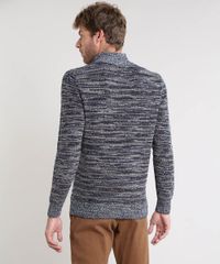 Sueter-Masculino-Mescla-em-Trico-com-Ziper-Azul-Marinho-9327993-Azul_Marinho_2
