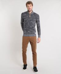 Sueter-Masculino-Mescla-em-Trico-com-Ziper-Azul-Marinho-9327993-Azul_Marinho_3