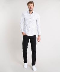 Camisa-Masculina-Slim-Estampada-Mini-Print-Manga-Longa-Branca-9477774-Branco_3