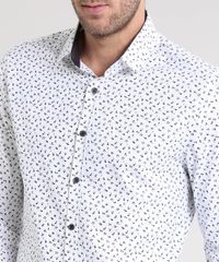 Camisa-Masculina-Slim-Estampada-Mini-Print-Manga-Longa-Branca-9477774-Branco_4