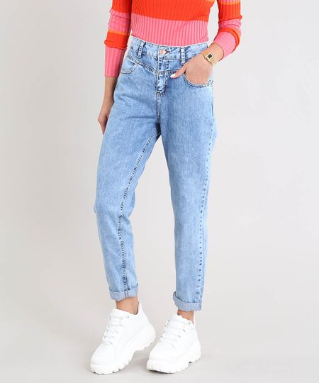 Calca-Jeans-Feminina-Mom-com-Recorte-Azul-Claro-9534868-Azul_Claro_1