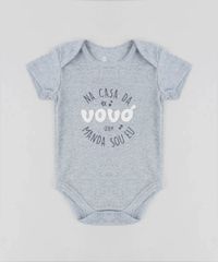 Body-Infantil--Na-Casa-da-Vovo-Quem-Manda-Sou-Eu--Manga-Curta-Decote-Redondo-Cinza-Mescla-9208140-Cinza_Mescla_1